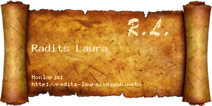 Radits Laura névjegykártya